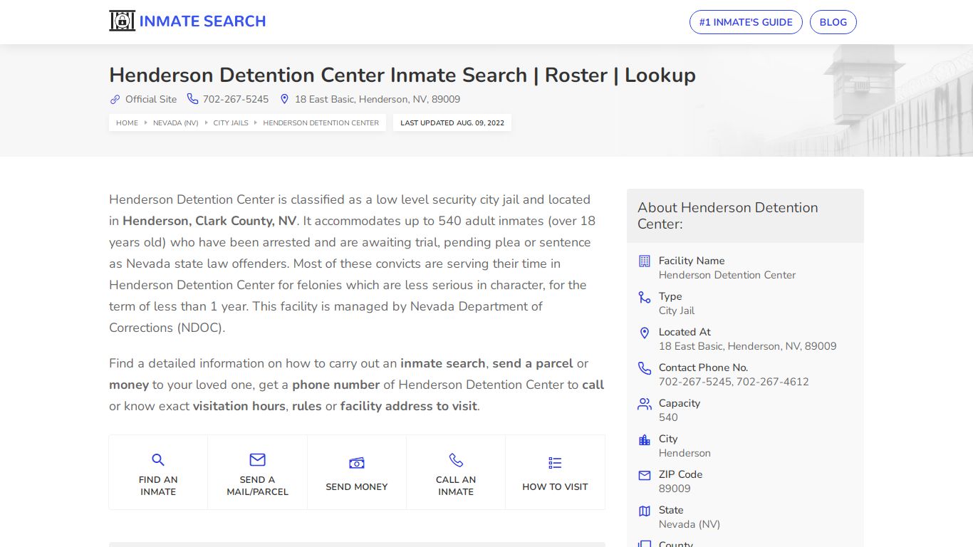 Henderson Detention Center Inmate Search | Roster | Lookup